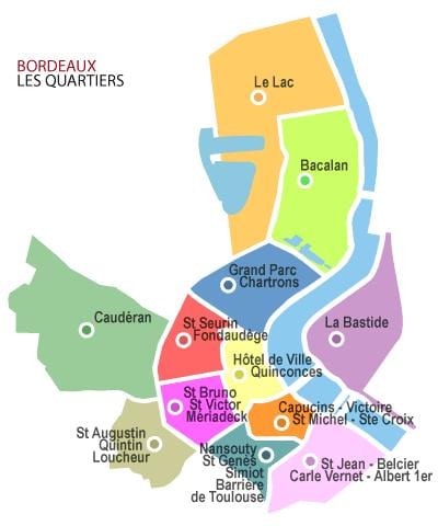 mapu Bordeaux okolí