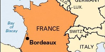 Bordeaux na mape