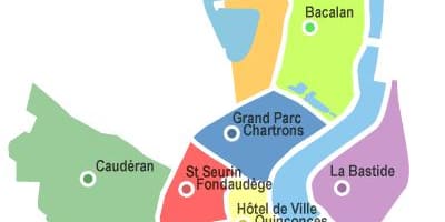 Mapu Bordeaux okolí