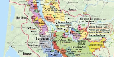 Mapu Bordeaux vínna cesta 