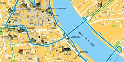 Mapa mesta Bordeaux francúzsko